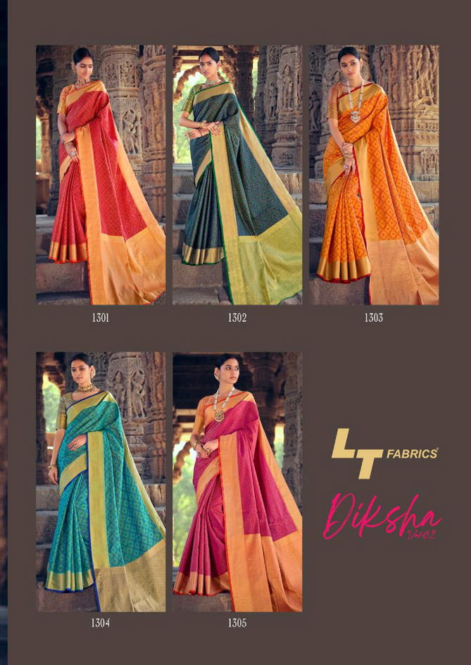 Lt Diksha 2 Latest Fancy Designer Casual Wear Patola Silk Saree Collection
